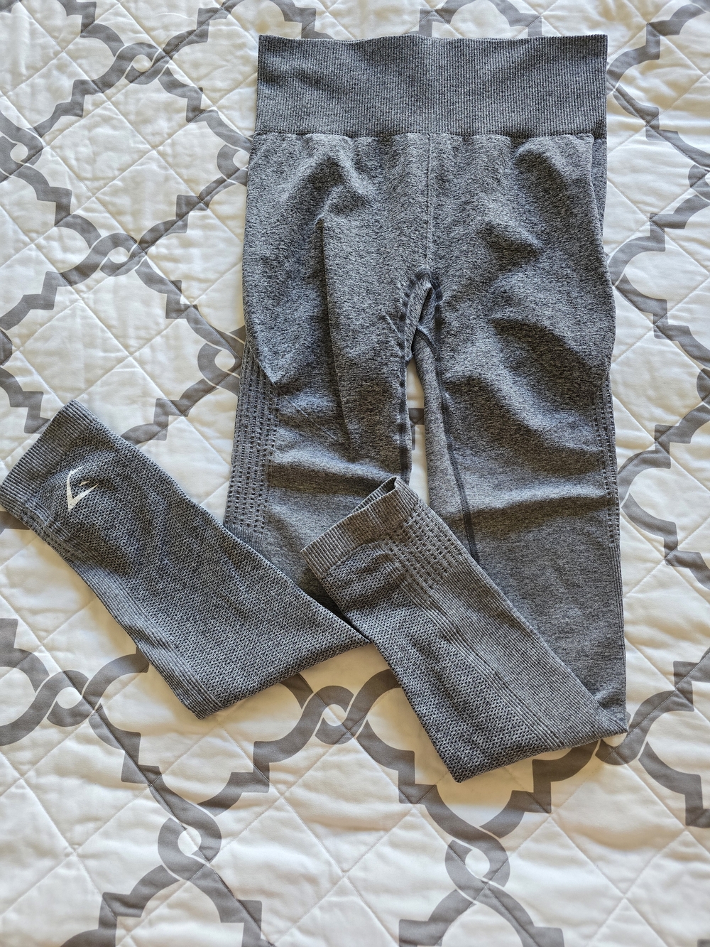 Gray Seamless Active Leggings - Unbranded
